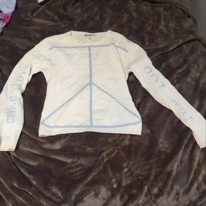 MAKE LOVE NOT WAR Cashmere sweater